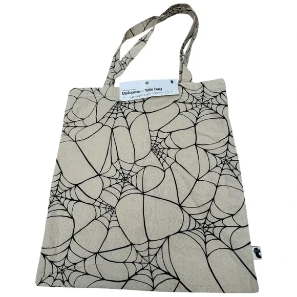 Cobweb Tote Bag spiders web Halloween gothic spider shopping bag - Picture 1 of 12